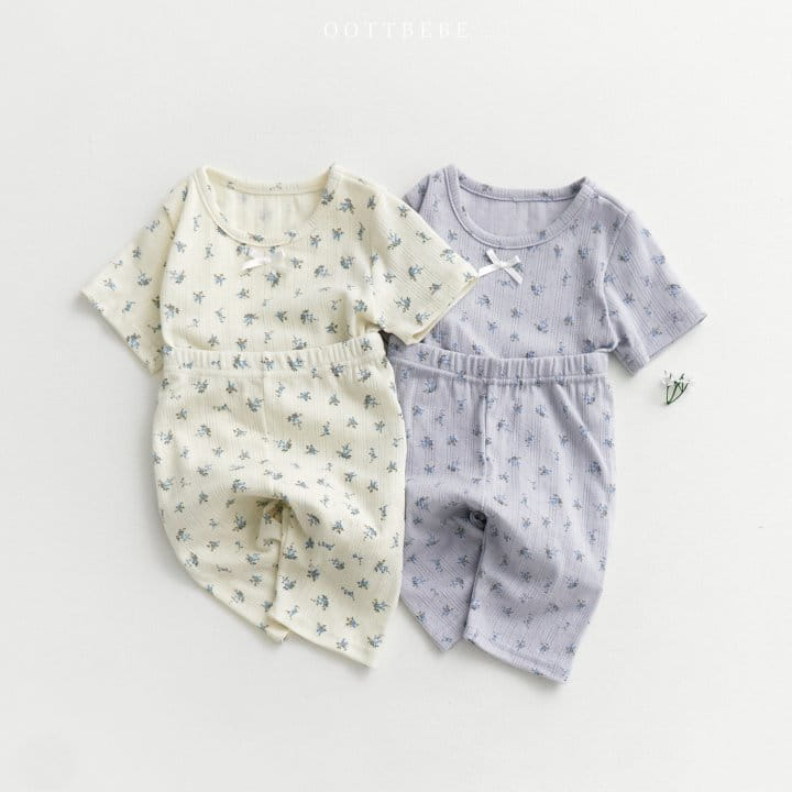 Oott Bebe - Korean Children Fashion - #kidsshorts - Ribbon Flower Easy Wear