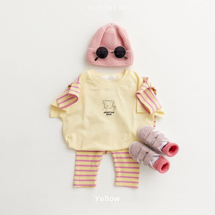 Oott Bebe - Korean Children Fashion - #kidsshorts - Greeting 1+1 Tee - 3