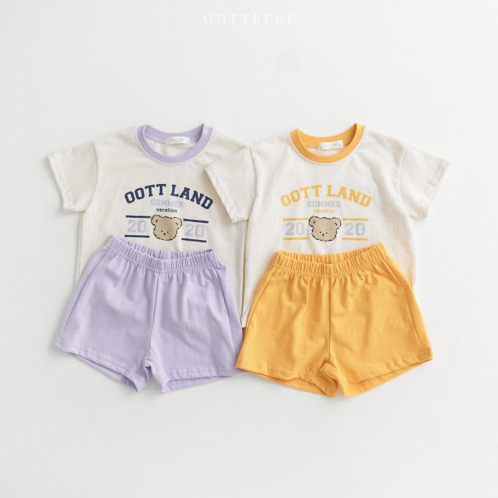 Oott Bebe - Korean Children Fashion - #kidsshorts - Oott Land Top Bottom Set