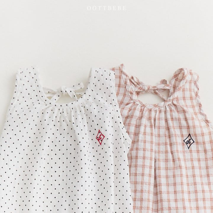 Oott Bebe - Korean Children Fashion - #kidzfashiontrend - Shirring Sleeveless Long Blouse - 9
