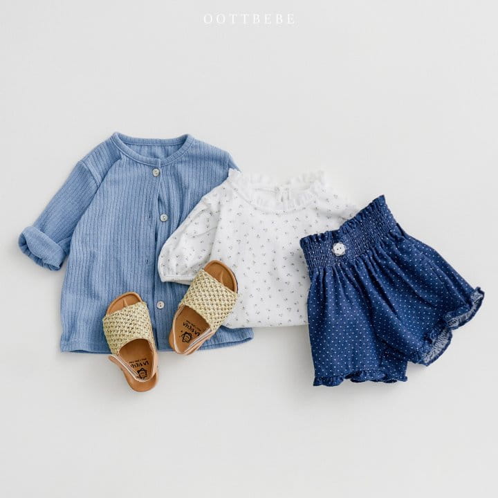 Oott Bebe - Korean Children Fashion - #kidzfashiontrend - Eyelet Puff Tee - 5