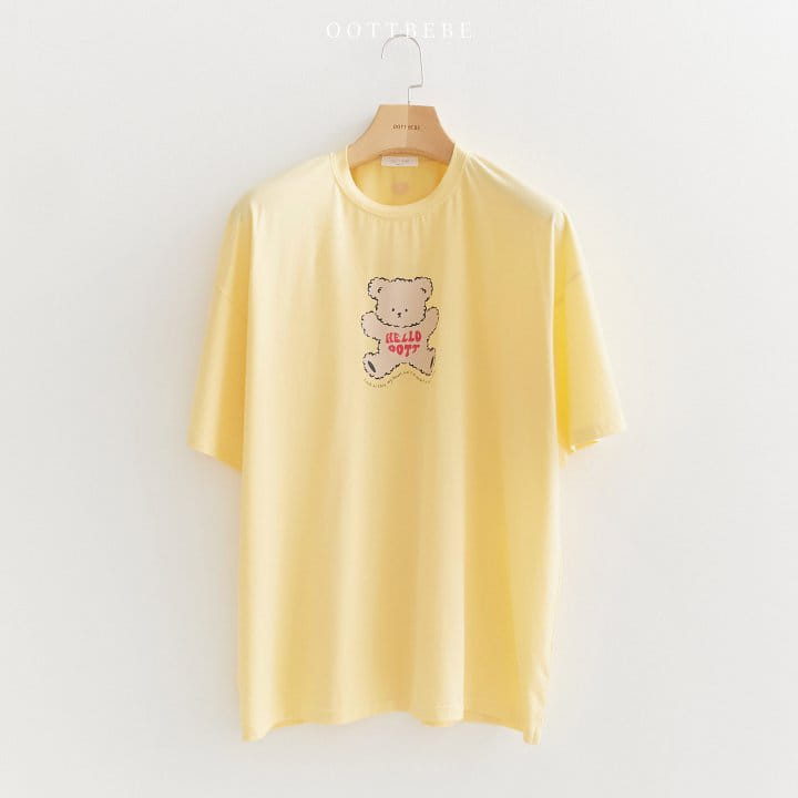 Oott Bebe - Korean Children Fashion - #littlefashionista - Adult Hello Oott Tee - 4
