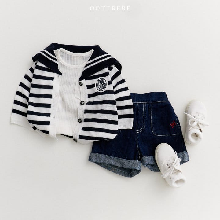 Oott Bebe - Korean Children Fashion - #magicofchildhood - Summer Sailor Knit Cardigan - 2