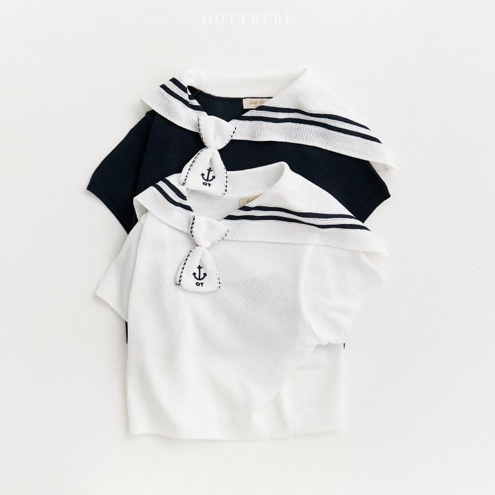 Oott Bebe - Korean Children Fashion - #magicofchildhood - Marine Sailor Knit Tee