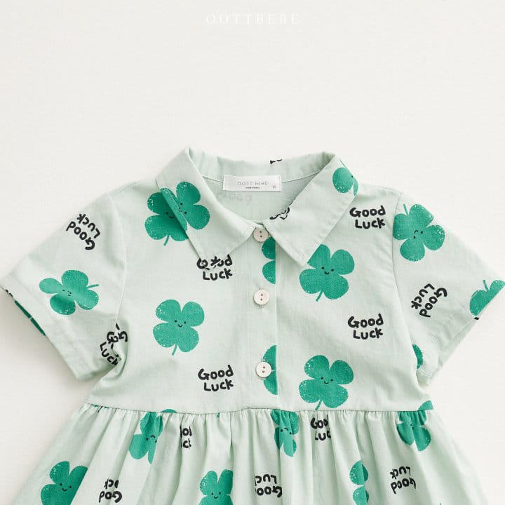 Oott Bebe - Korean Children Fashion - #magicofchildhood - Clover Collar One-Piece - 6