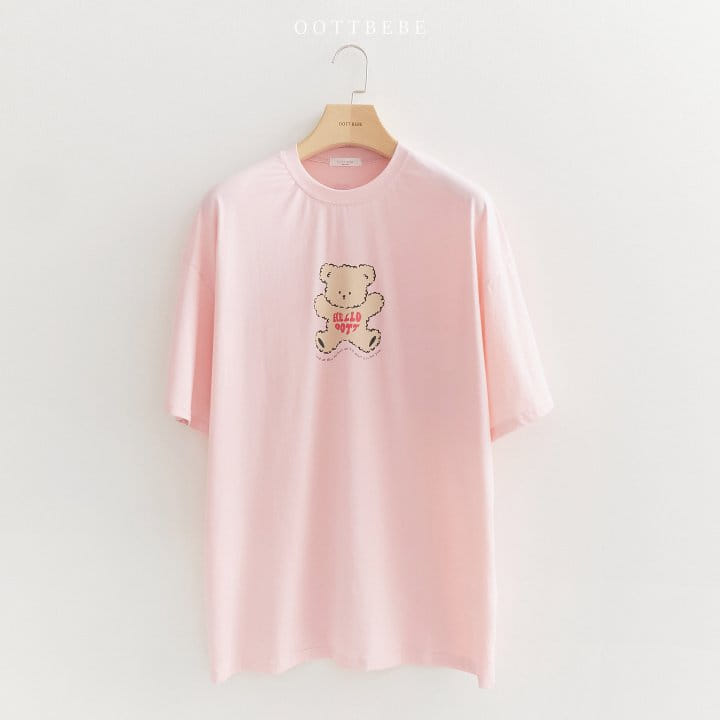 Oott Bebe - Korean Children Fashion - #minifashionista - Adult Hello Oott Tee - 5