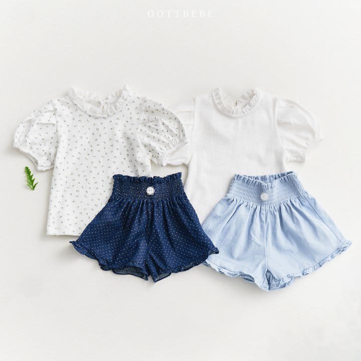 Oott Bebe - Korean Children Fashion - #minifashionista - Eyelet Puff Tee - 9