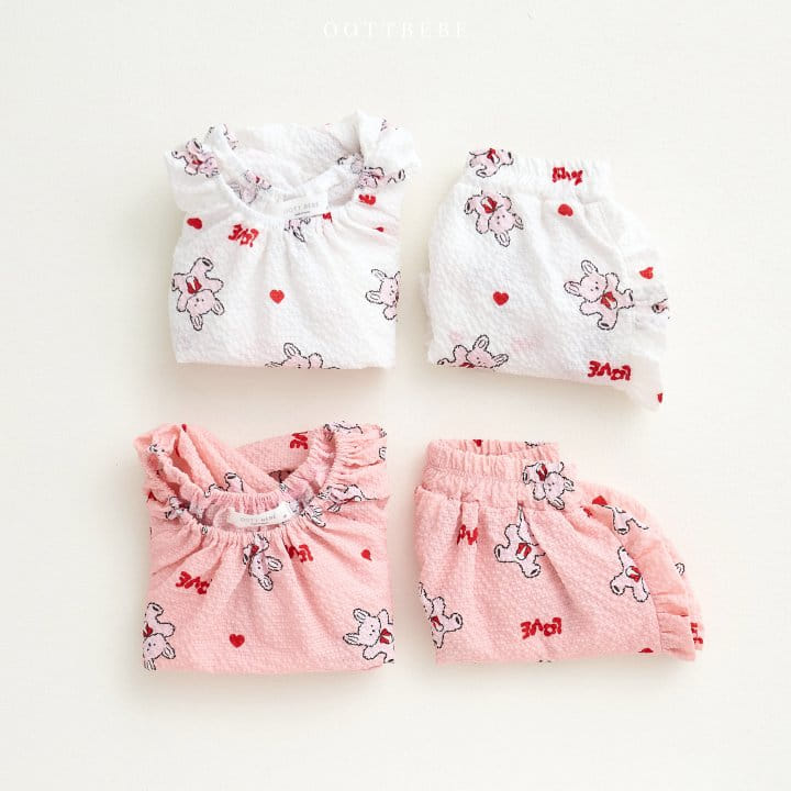 Oott Bebe - Korean Children Fashion - #minifashionista - Love Rabbit Frill Shorts - 10