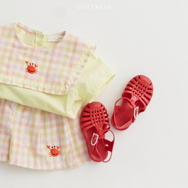Oott Bebe - Korean Children Fashion - #prettylittlegirls - Crap Collar Top Bottom Set - 5