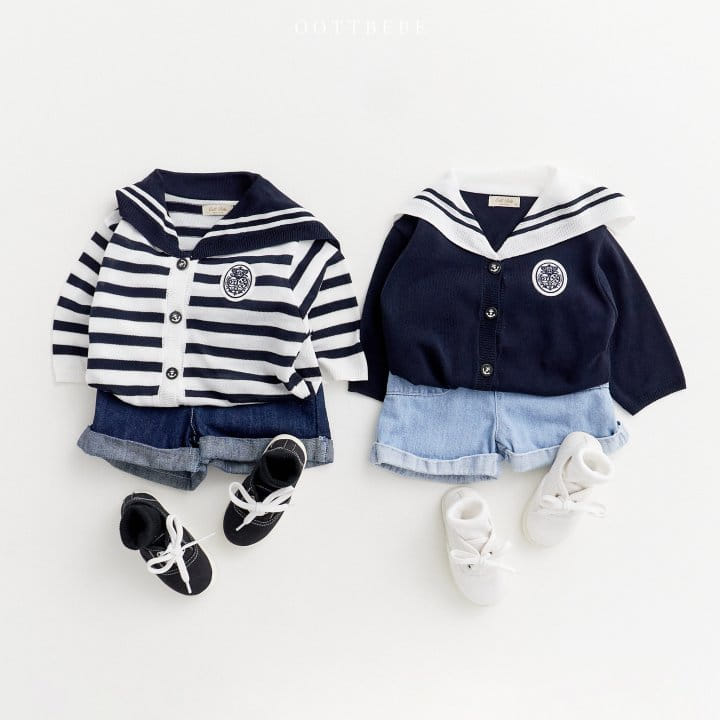Oott Bebe - Korean Children Fashion - #minifashionista - Summer Sailor Knit Cardigan - 4