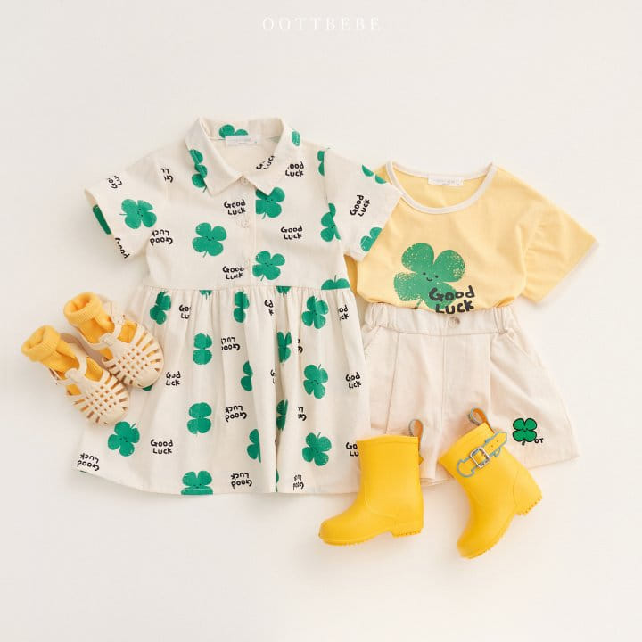 Oott Bebe - Korean Children Fashion - #prettylittlegirls - Clover Collar One-Piece - 8