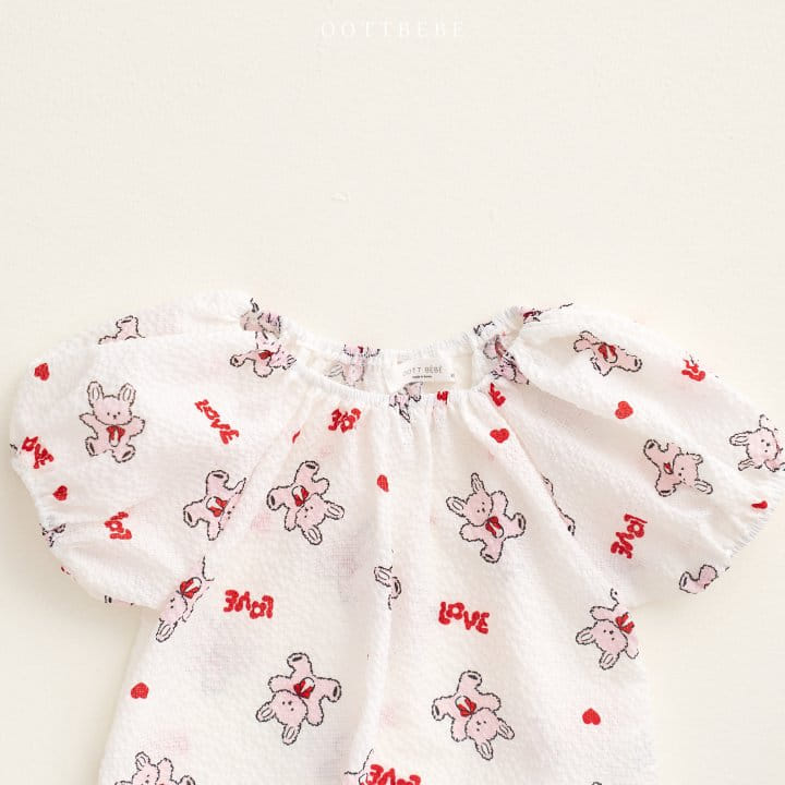 Oott Bebe - Korean Children Fashion - #prettylittlegirls - Love Rabbit Blouse - 8
