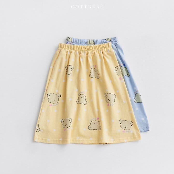 Oott Bebe - Korean Children Fashion - #stylishchildhood - Dot Bear Crop Top Bottom Set - 6