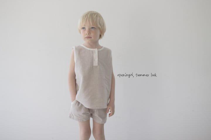 Opening & - Korean Children Fashion - #kidzfashiontrend - Tom Sleeveless Tee - 3