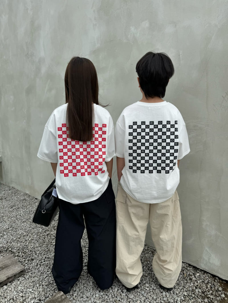 Our - Korean Children Fashion - #childrensboutique - Checker Logo Tee - 6