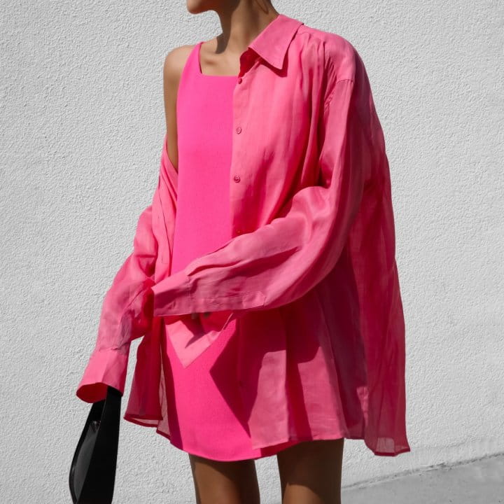Paper Moon - Korean Women Fashion - #momslook - Vivid Oversized Linen Button Down Shirt - 5