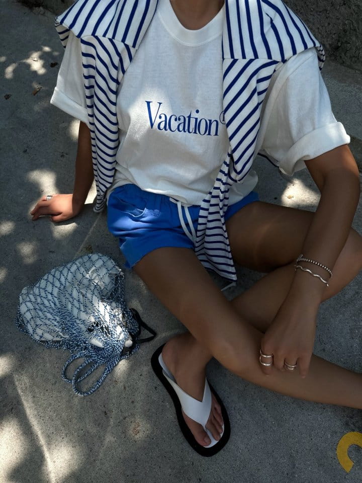 Paper Moon - Korean Women Fashion - #momslook - VACATION Print Pigment Tshirt - 3