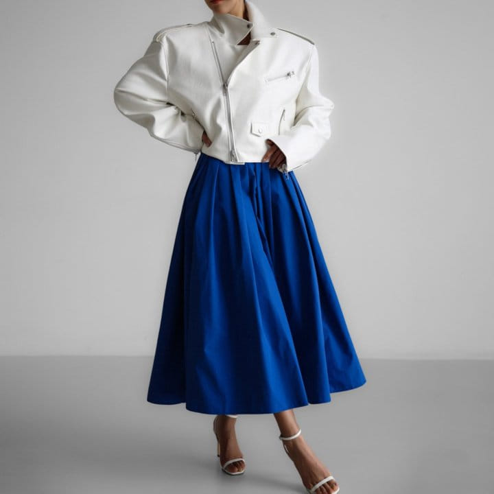 Paper Moon - Korean Women Fashion - #momslook - Oversized Vegan L Cropped Chunky Biker Jacket