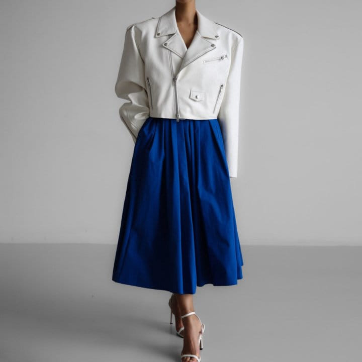 Paper Moon - Korean Women Fashion - #momslook - Oversized Vegan L Cropped Chunky Biker Jacket - 5