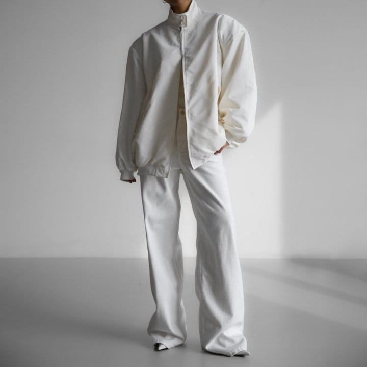 Paper Moon - Korean Women Fashion - #momslook - Oversized Shoulder Padded Baracuta Harrington Jacket
