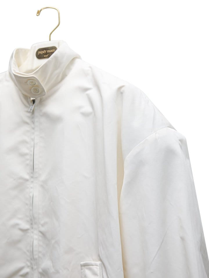 Paper Moon - Korean Women Fashion - #momslook - Oversized Shoulder Padded Baracuta Harrington Jacket - 11