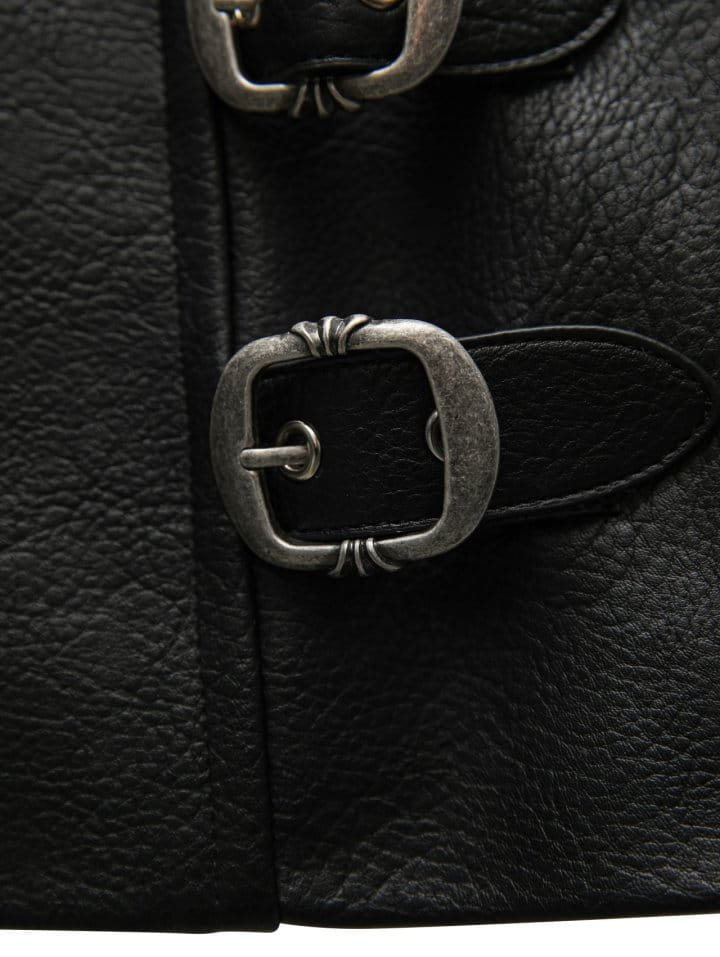 Paper Moon - Korean Women Fashion - #momslook - Vegan L Belt Buckle Detail Mini Skirt - 11