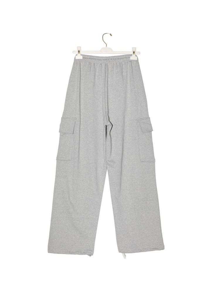 Paper Moon - Korean Women Fashion - #momslook - Cargo Pocket Wide Sweat Pants - 7
