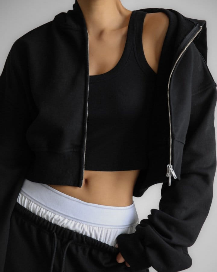 Paper Moon - Korean Women Fashion - #momslook - Ribbed Cropped Tank Sleeveless Top - 6