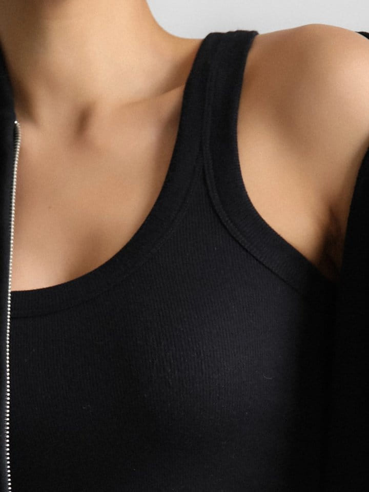 Paper Moon - Korean Women Fashion - #momslook - Ribbed Cropped Tank Sleeveless Top - 9