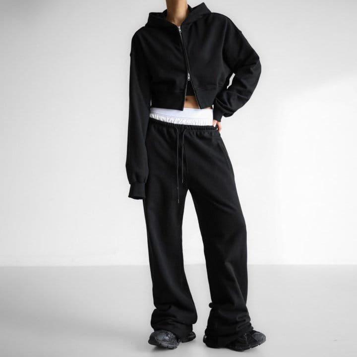 Paper Moon - Korean Women Fashion - #momslook - Stringless Cropped Two Way Full Zipped Up Hoody