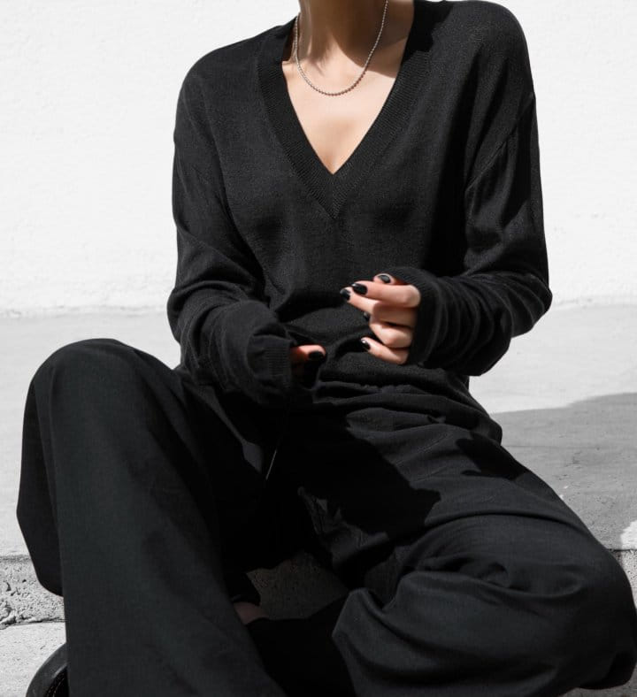 Paper Moon - Korean Women Fashion - #romanticstyle - Banded Cozy Wide Trousers - 7