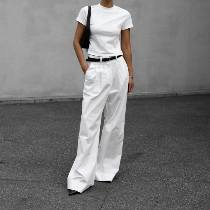 Paper Moon - Korean Women Fashion - #romanticstyle - C Two Pin Tuck Wide Trousers - 2