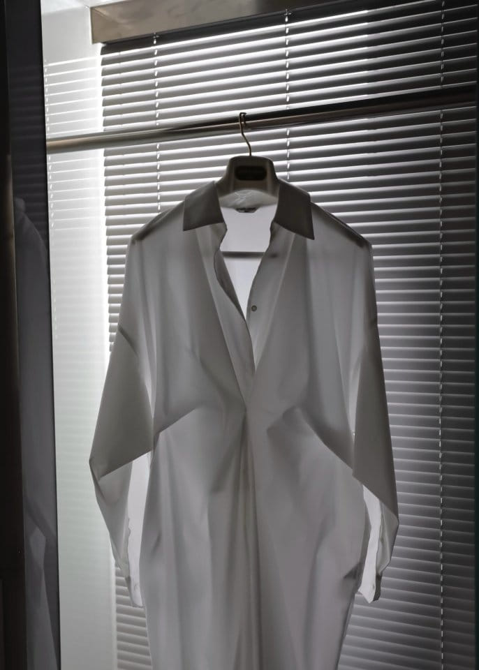 Paper Moon - Korean Women Fashion - #womensfashion - Front Gathered Oversized Shirt Dress - 2
