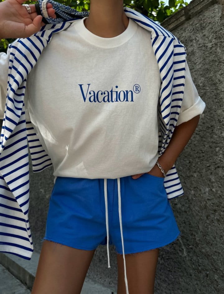 Paper Moon - Korean Women Fashion - #momslook - VACATION Print Pigment Tshirt - 4
