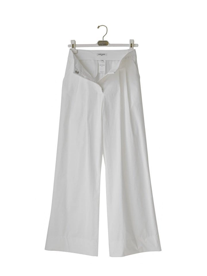 Paper Moon - Korean Women Fashion - #womensfashion - C Two Pin Tuck Wide Trousers - 11