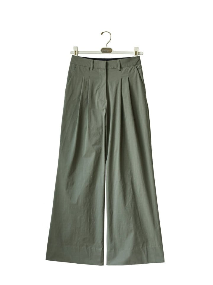 Paper Moon - Korean Women Fashion - #womensfashion - C Two Pin Tuck Wide Trousers - 9