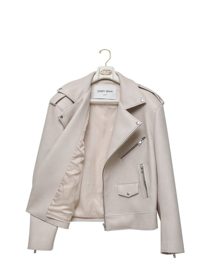 Paper Moon - Korean Women Fashion - #womensfashion - Oversized Chunky Zipped Vegan L Bike Jacket - 11