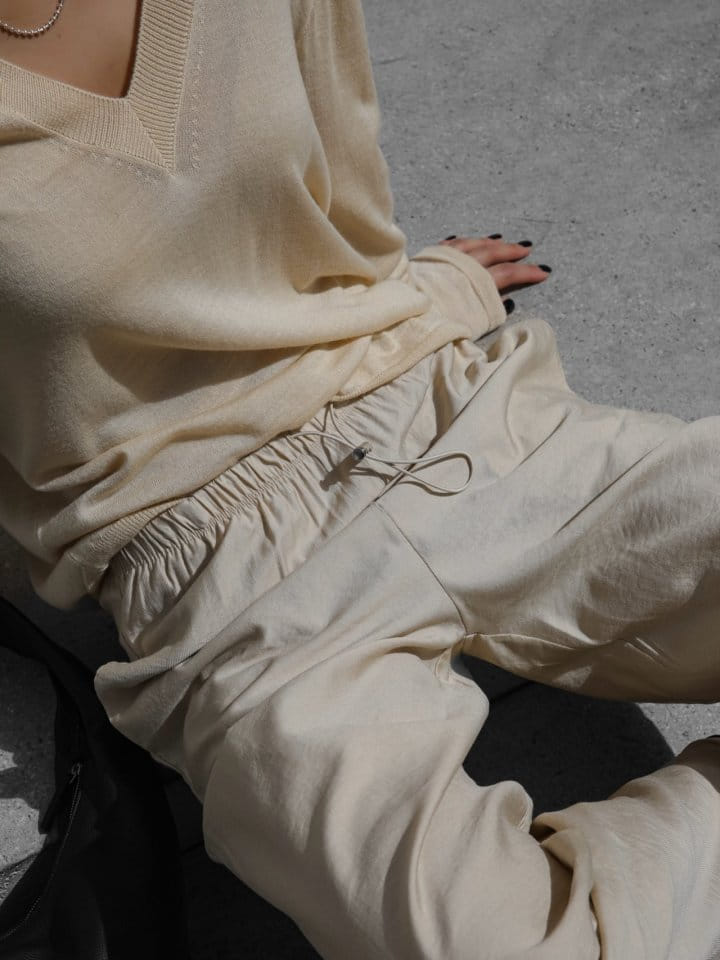 Paper Moon - Korean Women Fashion - #womensfashion - Banded Cozy Wide Trousers