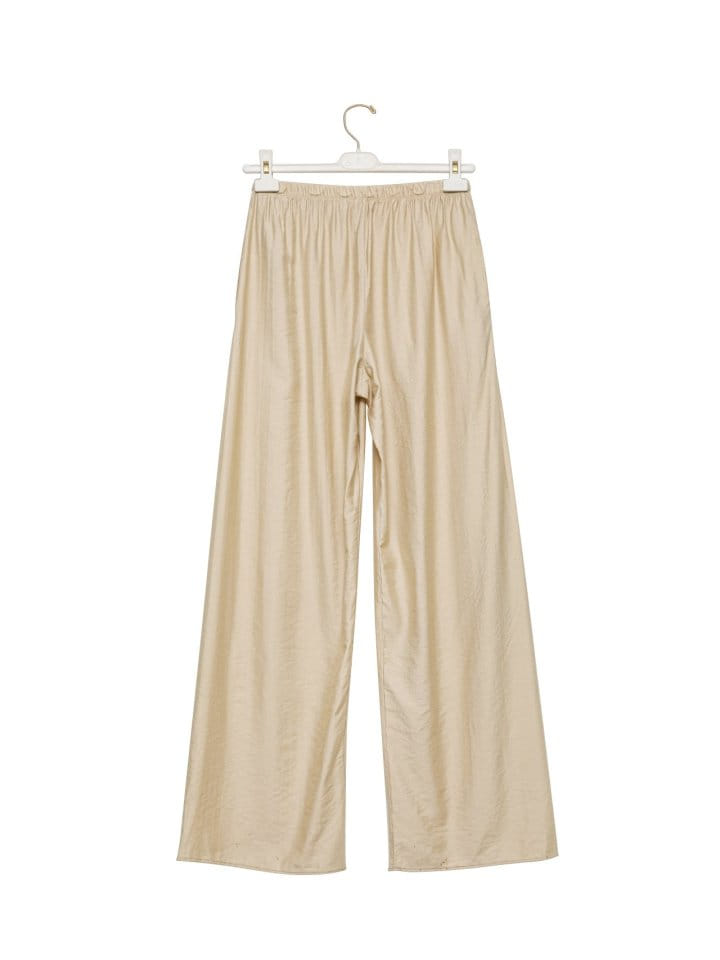 Paper Moon - Korean Women Fashion - #womensfashion - Banded Cozy Wide Trousers - 9