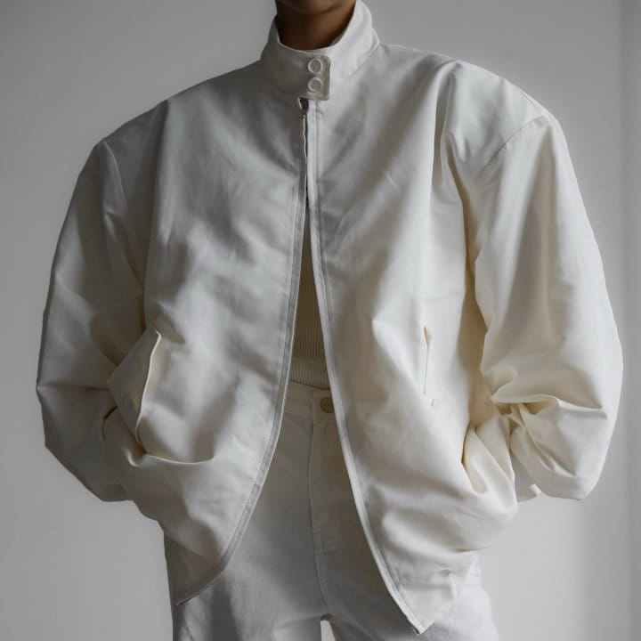 Paper Moon - Korean Women Fashion - #womensfashion - Oversized Shoulder Padded Baracuta Harrington Jacket - 2