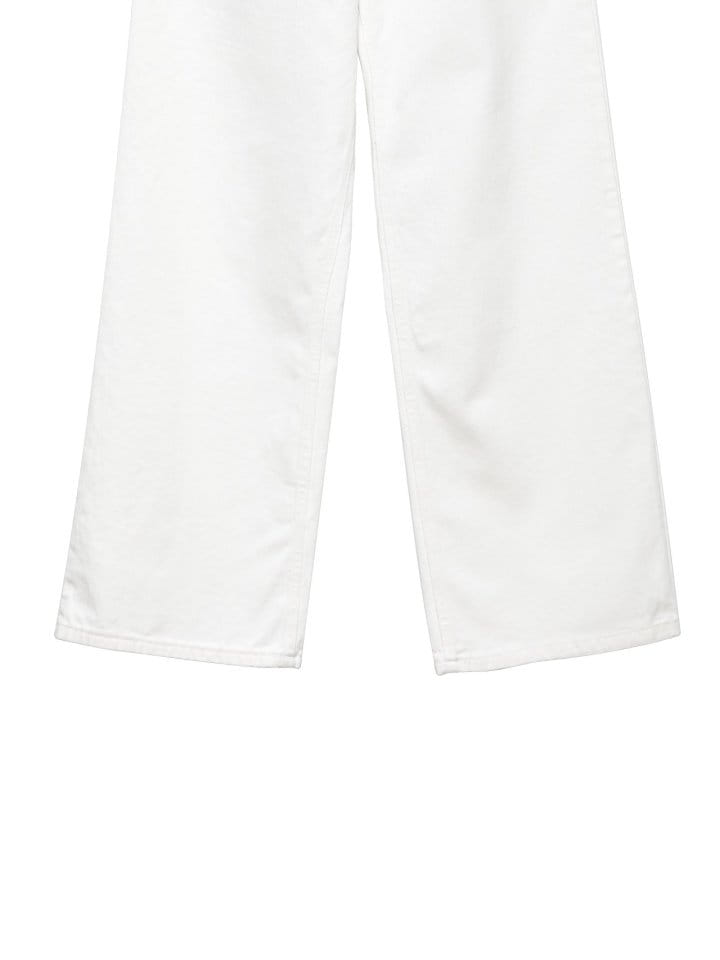 Paper Moon - Korean Women Fashion - #womensfashion - High Rise Wide Leg White Denim Pants - 11