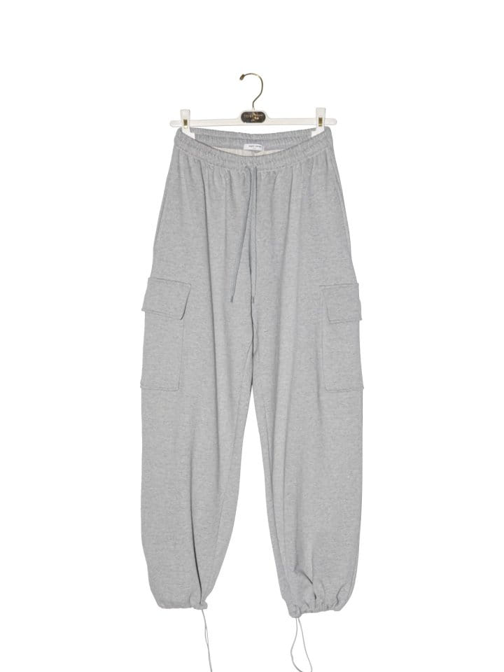 Paper Moon - Korean Women Fashion - #womensfashion - Cargo Pocket Wide Sweat Pants - 8