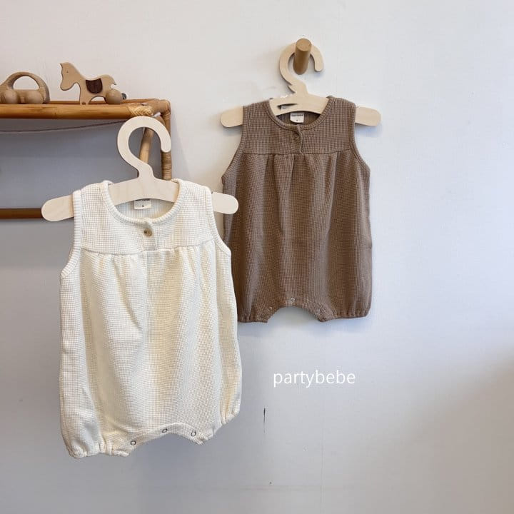 Party Kids - Korean Baby Fashion - #babyfashion - Waffle Body Suit