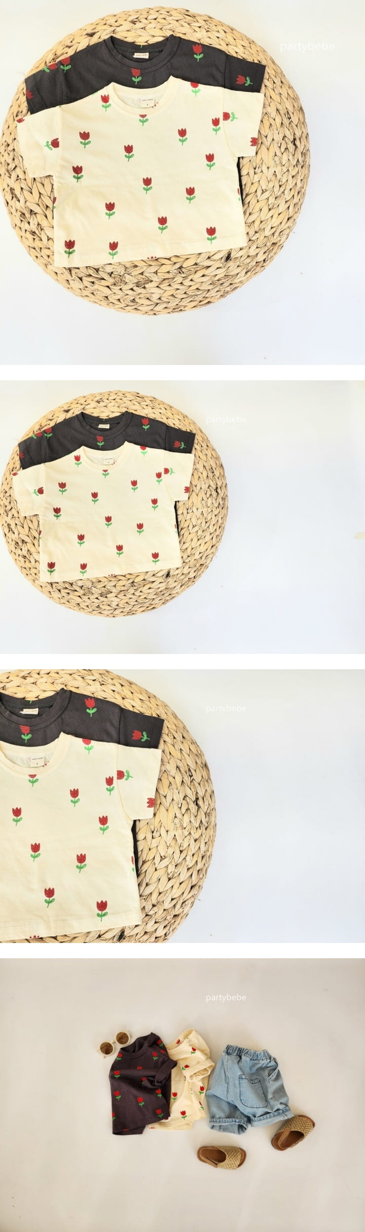 Party Kids - Korean Baby Fashion - #babyootd - Salrang Tulip Tee - 2