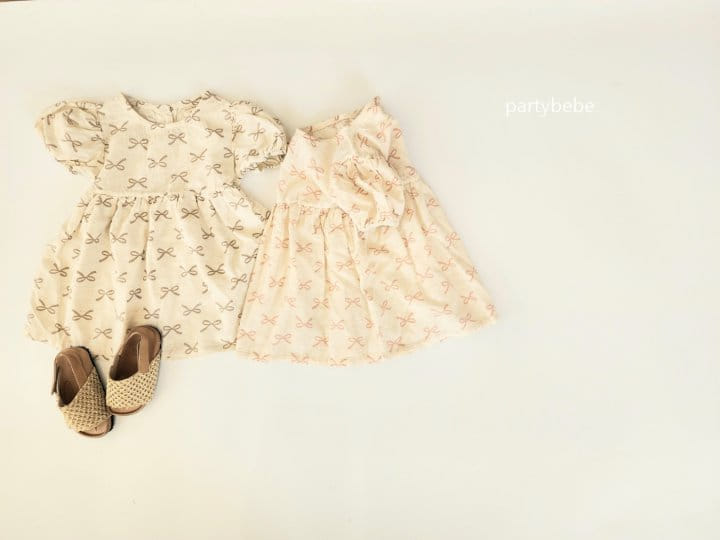 Party Kids - Korean Baby Fashion - #babywear - Ribbon One-Piece