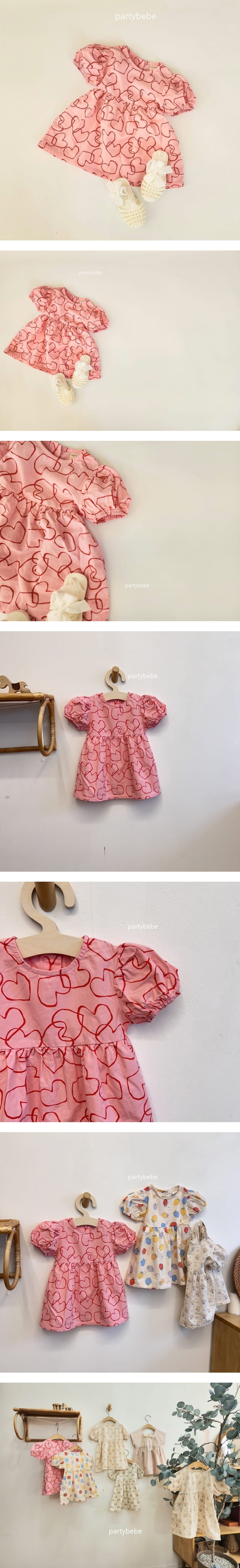 Party Kids - Korean Baby Fashion - #smilingbaby - Heart One-Piece - 2