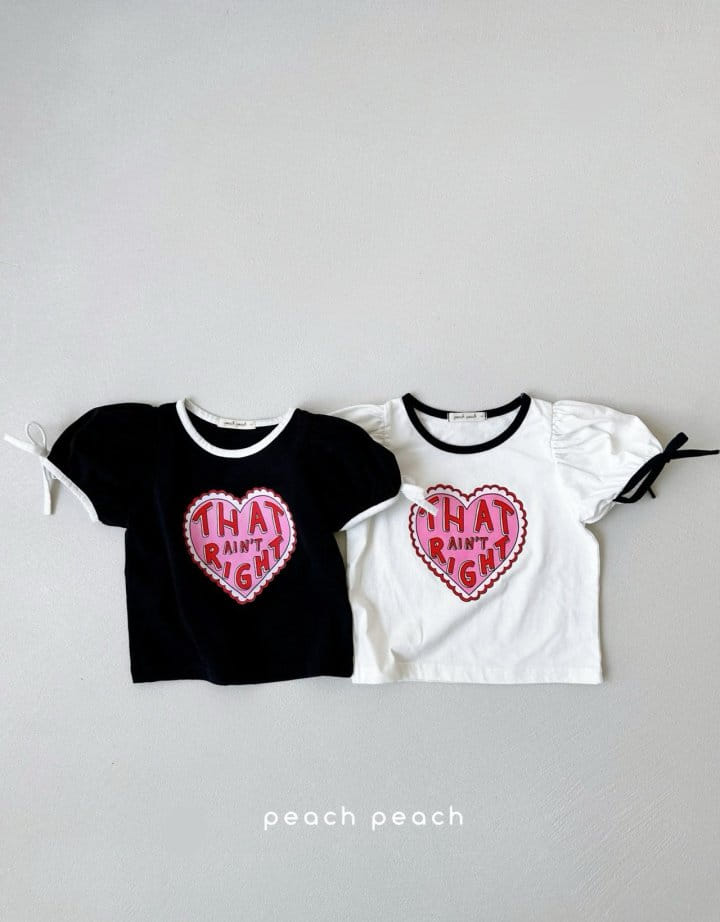 Peach peach - Korean Children Fashion - #childofig - Love Tee - 3