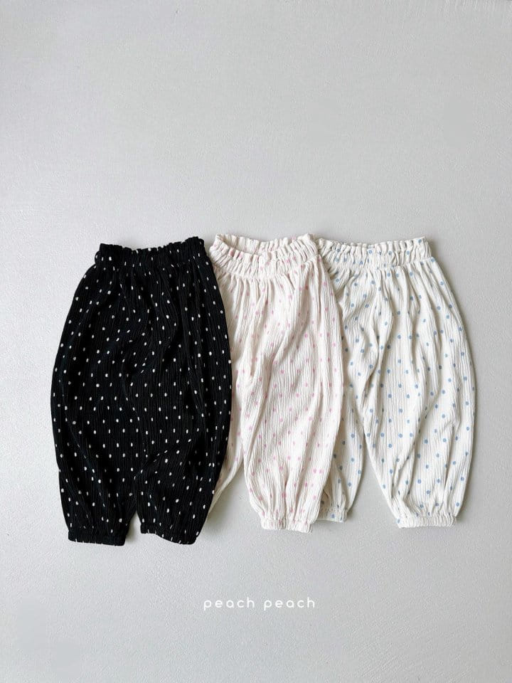 Peach peach - Korean Children Fashion - #designkidswear - Dot Pleats GoJaengi Pants - 3