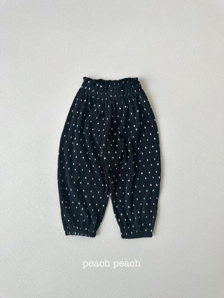 Peach peach - Korean Children Fashion - #littlefashionista - Dot Pleats GoJaengi Pants - 10