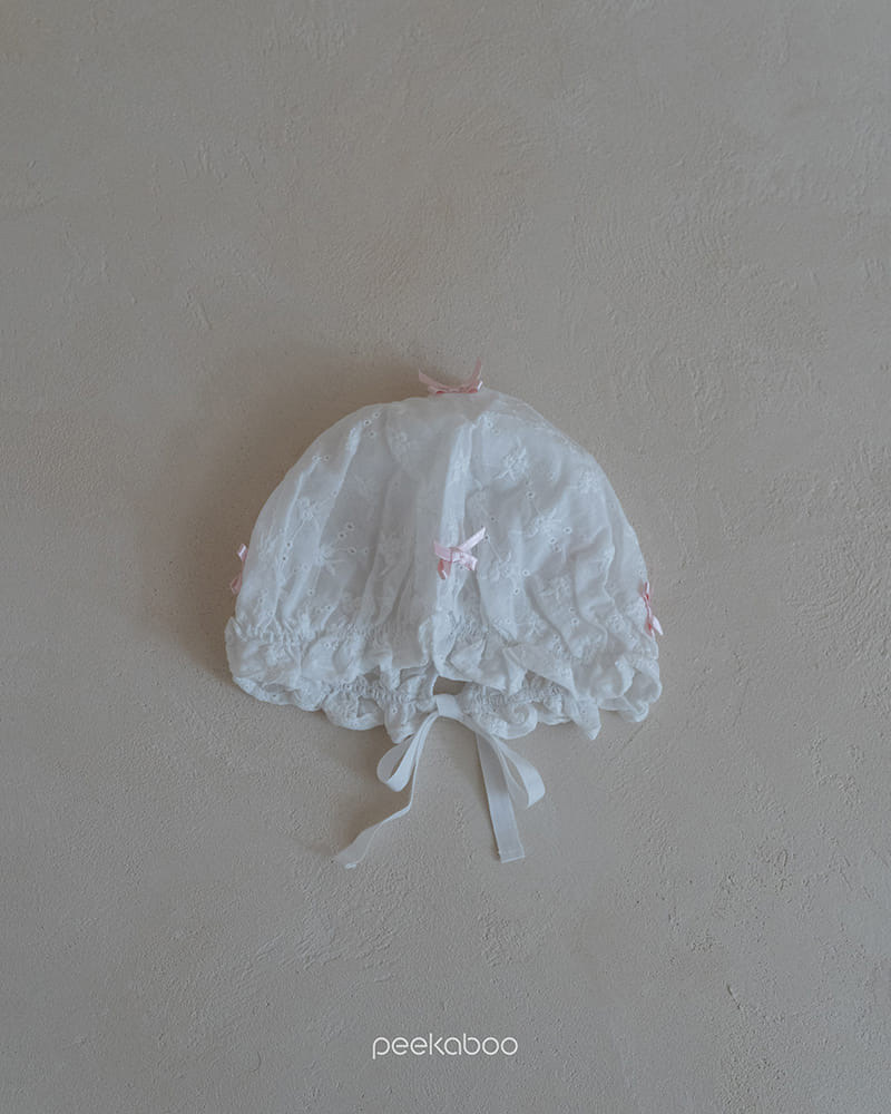 Peekaboo - Korean Baby Fashion - #onlinebabyboutique - SS Ribbon Bonnet